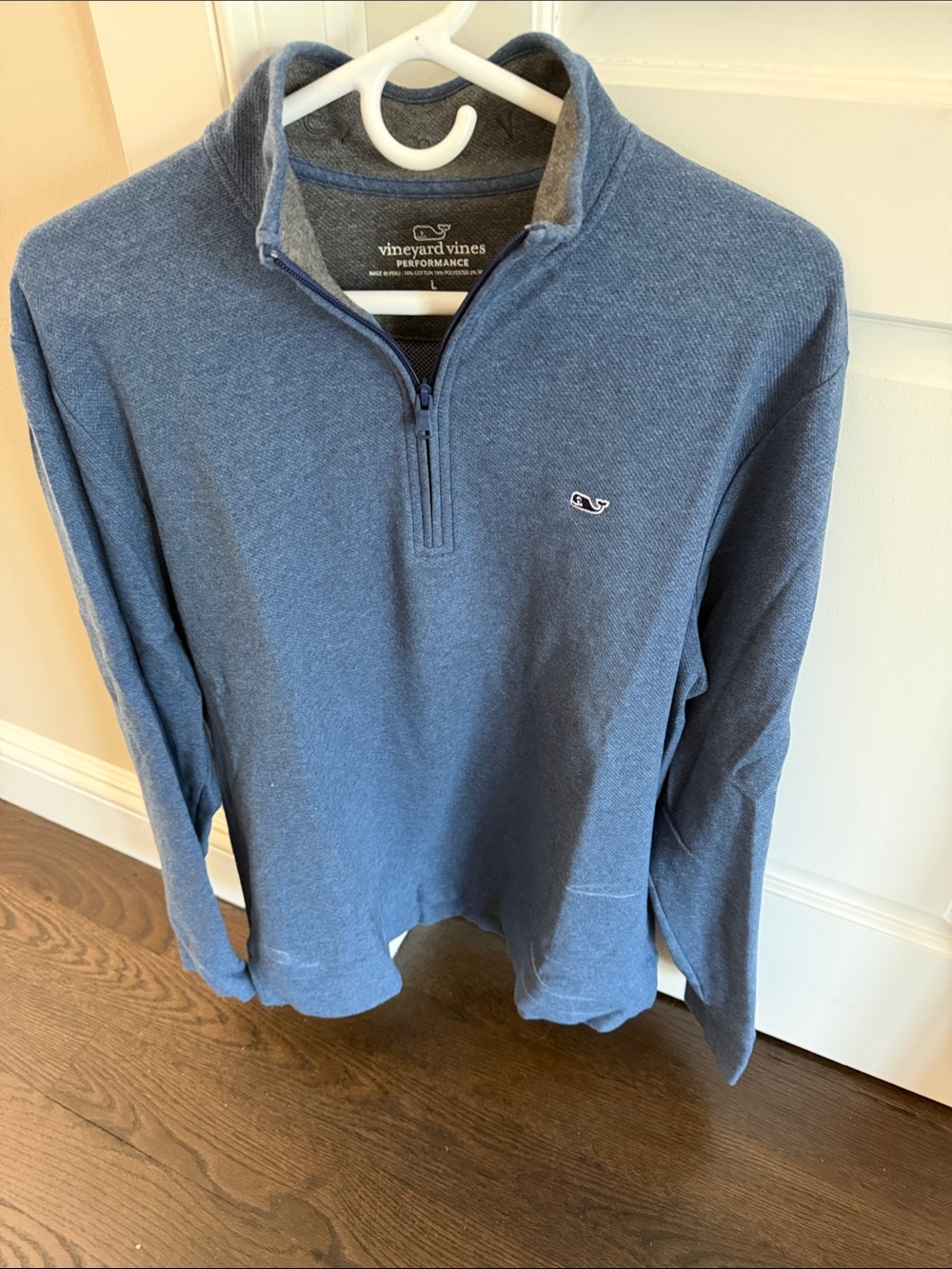 Vineyard Vines Steel Blue Performance Quarter-Zip Pullover